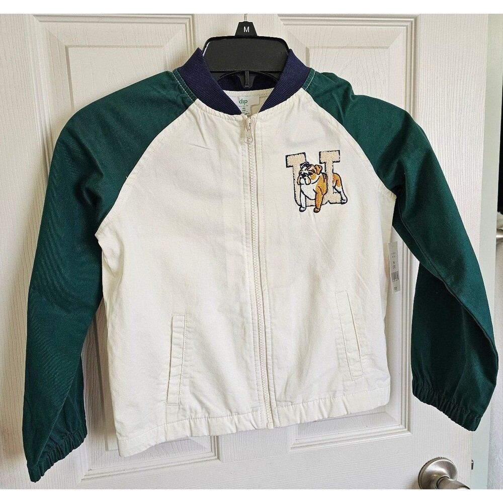 NWT Boys Dip Varsity Jacket with dog size medium 8